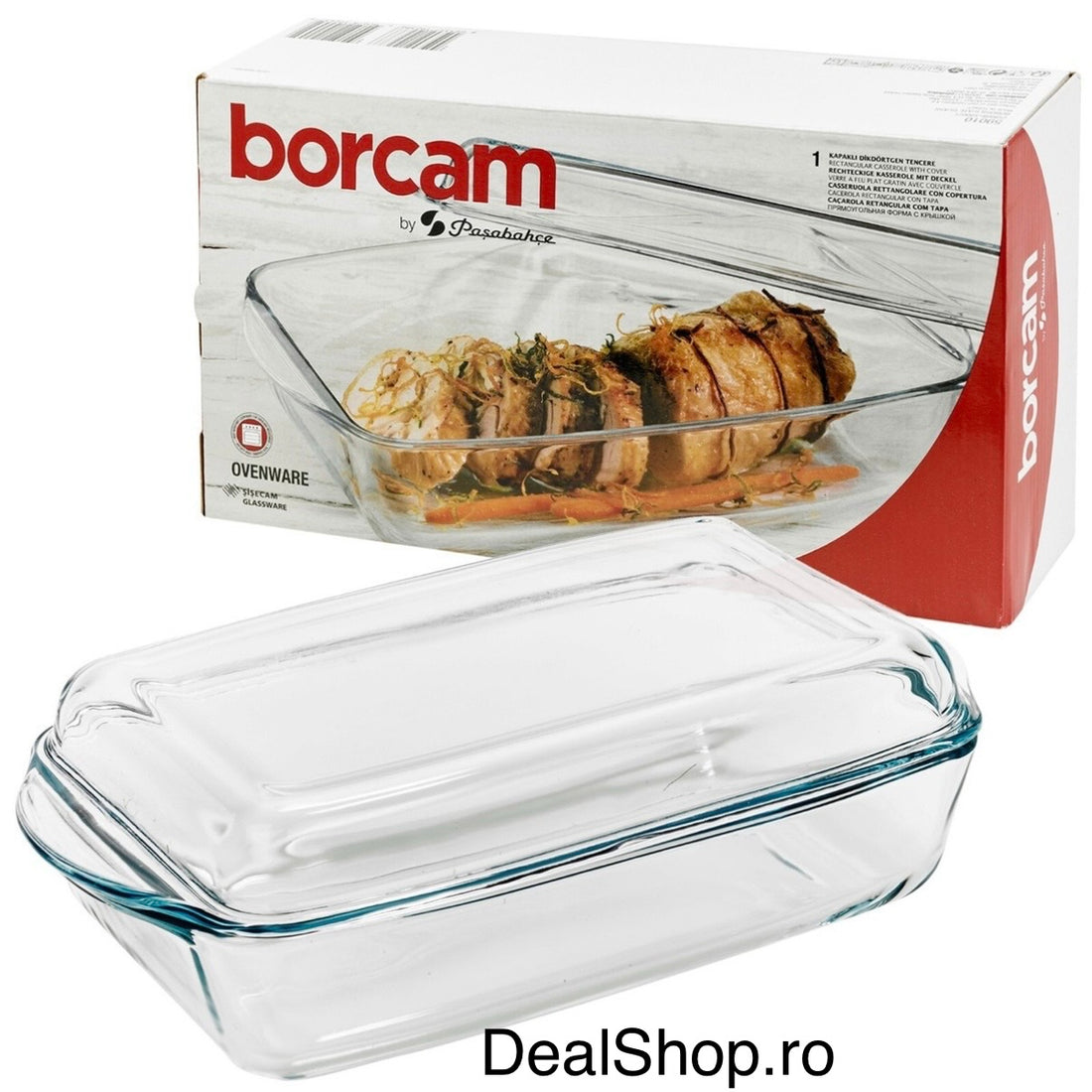 Vas yena termorezistent Borcam 2,750 litri cu capac 59010