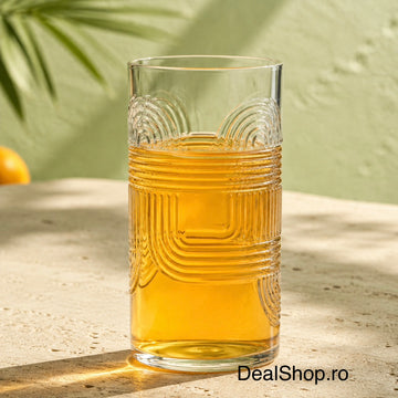 Set 6 pahare din sticlă Viola, 430 ml