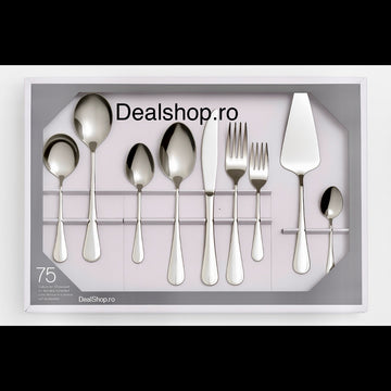 Set Tacamuri din Inox Malooki Luxury Collection 75 Piese pentru 12 Persoane