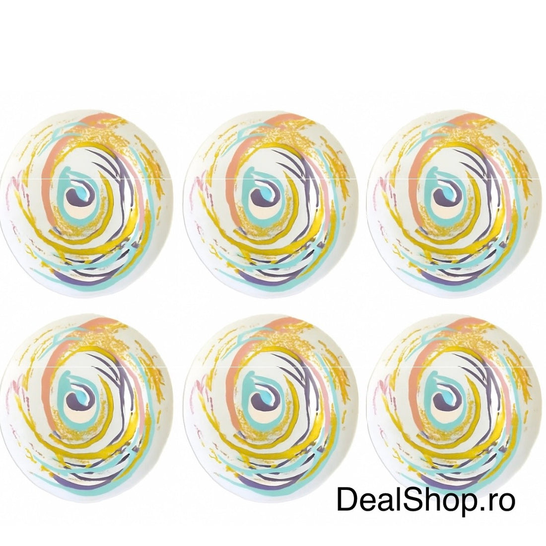 Set 6 farfurii întinse opal Spiral 26,5 cm