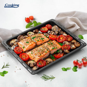 Tavă emailată pentru cuptor Cooking by Heinner, 45.5 × 37.5 × 3.5 cm