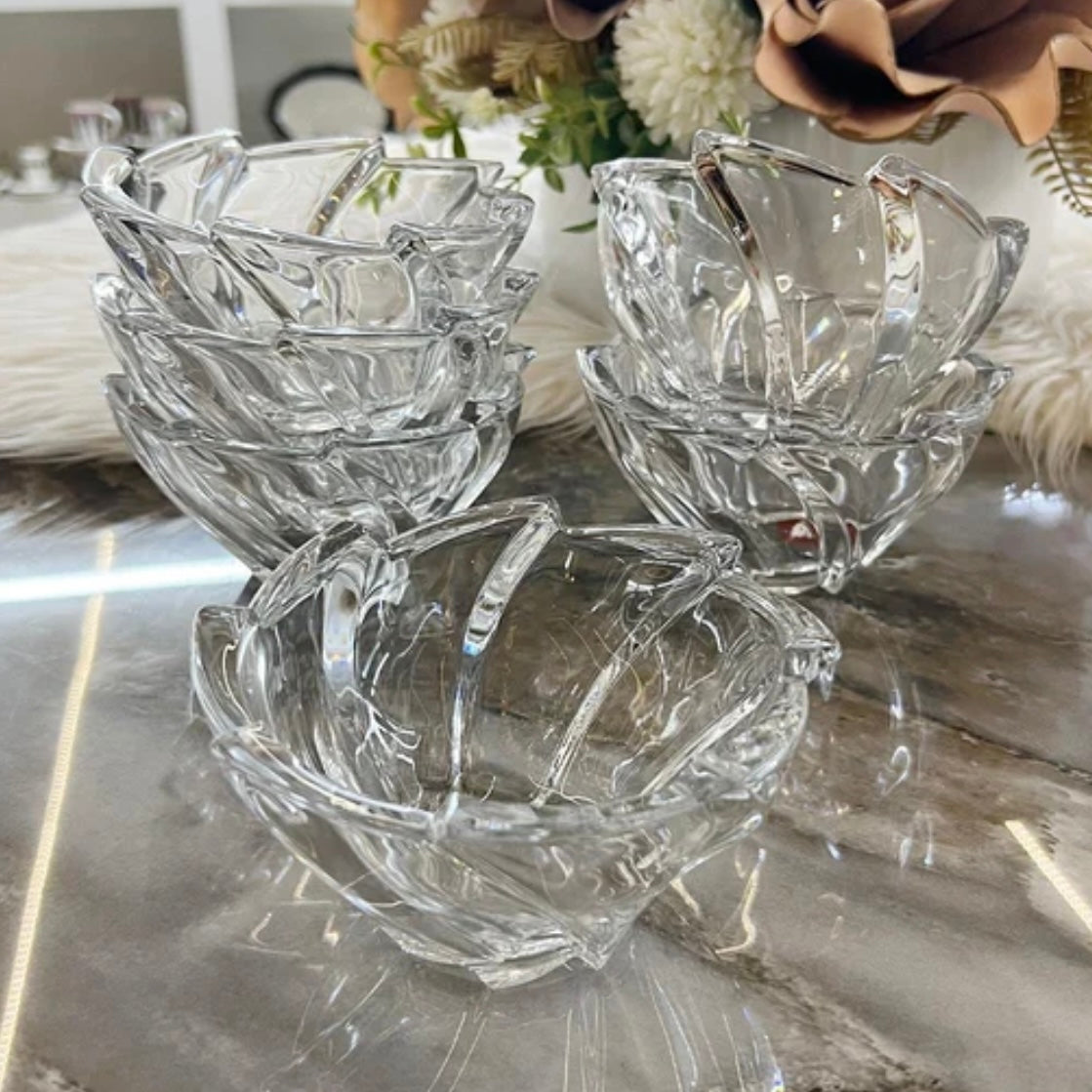 Set 6 boluri sticlă rezistentă,13 cm ,Ebby