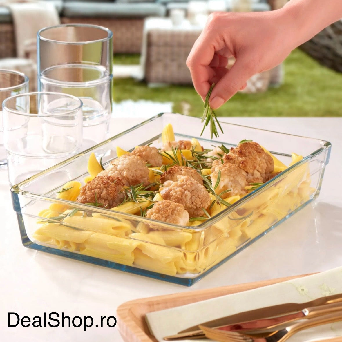 Vas Yena Dreptunghiular Borcam 4.35 L, 37x26 cm – Sticlă Termorezistentă 59334