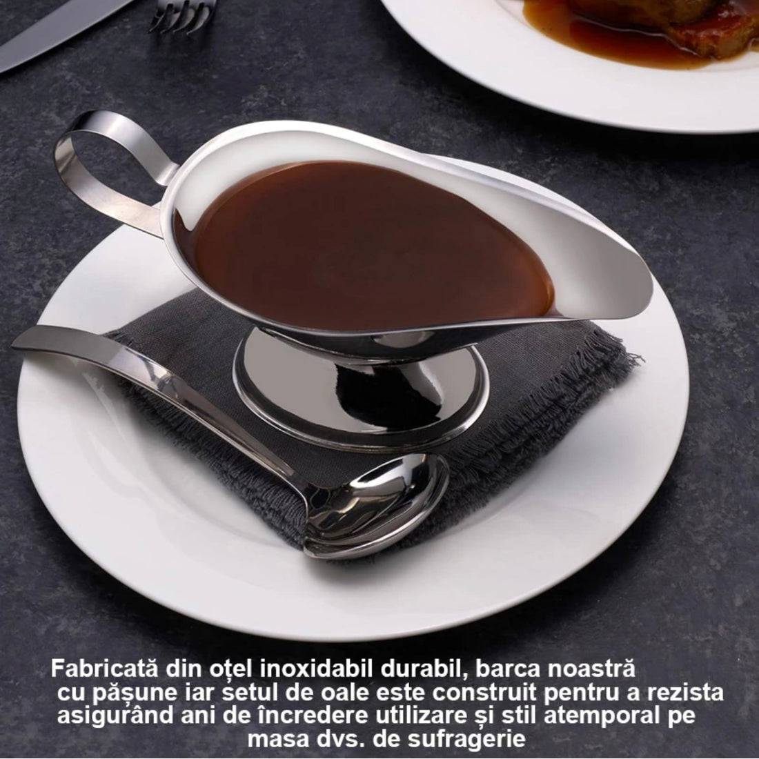 Sosieră Inox 150 ml cu Picurare Fină – Recipient Sosuri, Gravii, Dressing