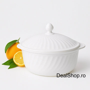 Supieră din opal cu capac 2,5 L – termorezistenta elegantă și practica