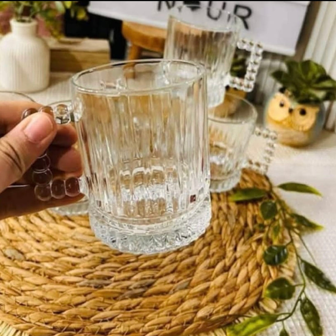 Set 6 Cești Cafea Scurtă 110 ml din Sticlă Rayan Luce – Cești Espresso