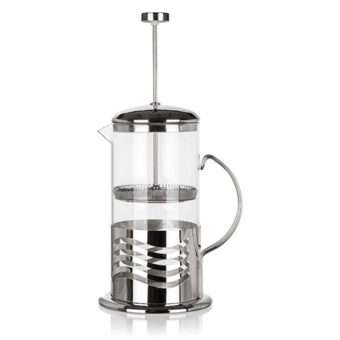Cafetieră cu presă 350 ml din sticlă și oțel inoxidabil – Design elegant, piston 18/8 pentru Cafea sau Ceai