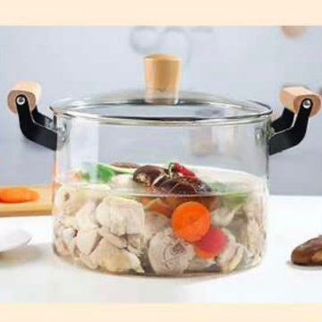 Cratiță sticlă borosilicată 3.5 L cu capac – rezistentă la temperaturi înalte, ideală pentru gătit sănătos