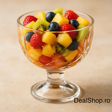 Set 6 cupe sticlă pentru înghetata/salată fructe ,300 ml Sonia terasa piscina evenimente