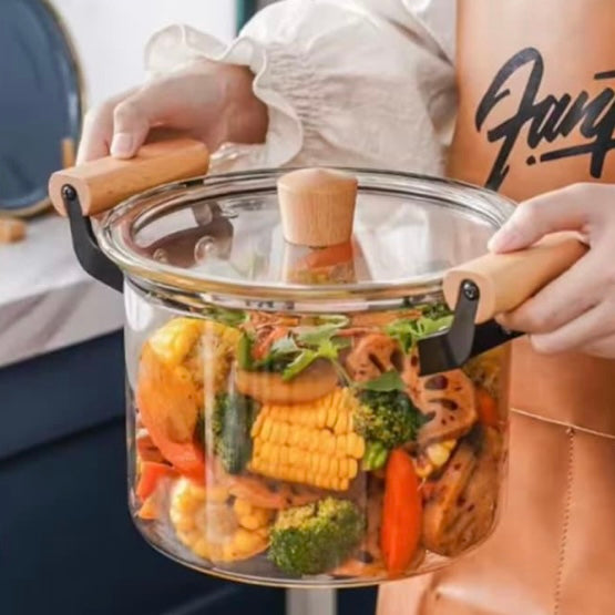 Cratita sticla borosilicată 3.5 L cu capac – rezistentă la temperaturi înalte, ideală pentru gătit sănătos