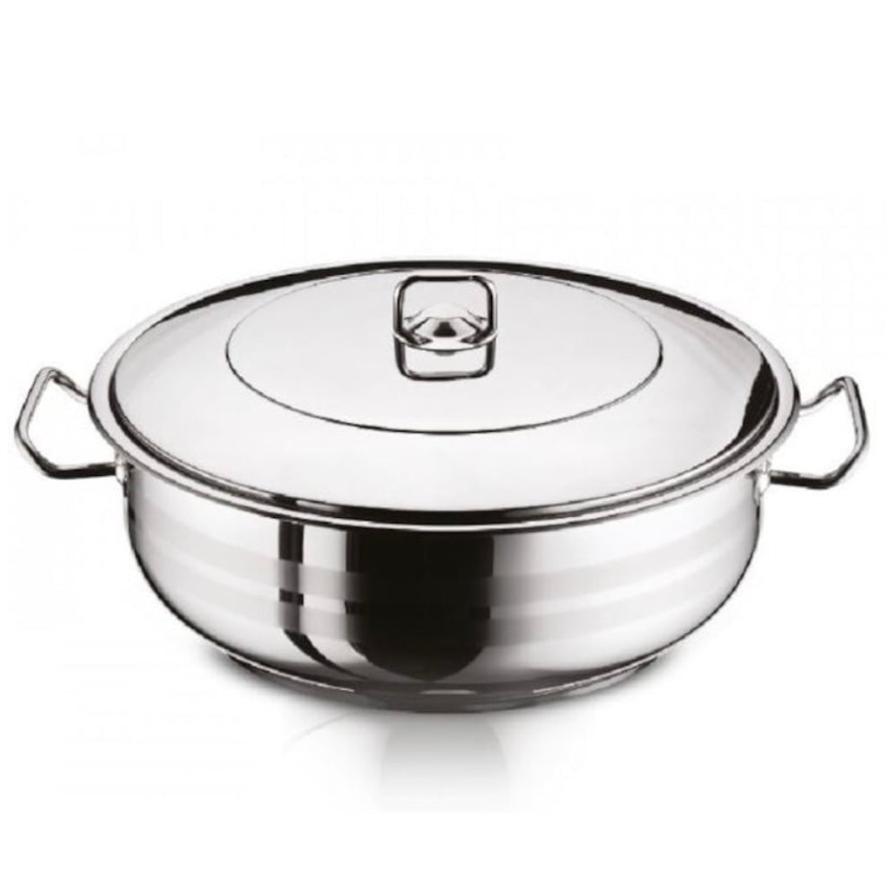 Cratita inox profesionala cu capac Gastro, fund dublu 37 litri, 50 x 20 cm