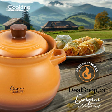 Oala 3 litri ceramica cu capac Cooking by Heinner  RECOMANDAT Chef Nicolai Tand 14,5 x 16 cm