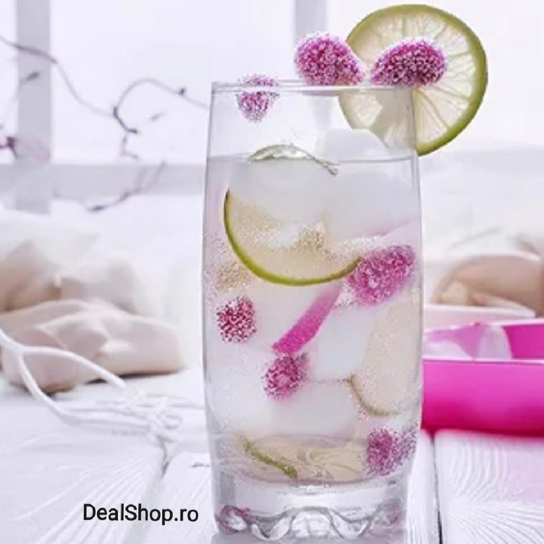 Set 12 pahare din sticla LAV Adora 390 ml – Pahare Pentru Apa Sucuri și Limonada Design Modern