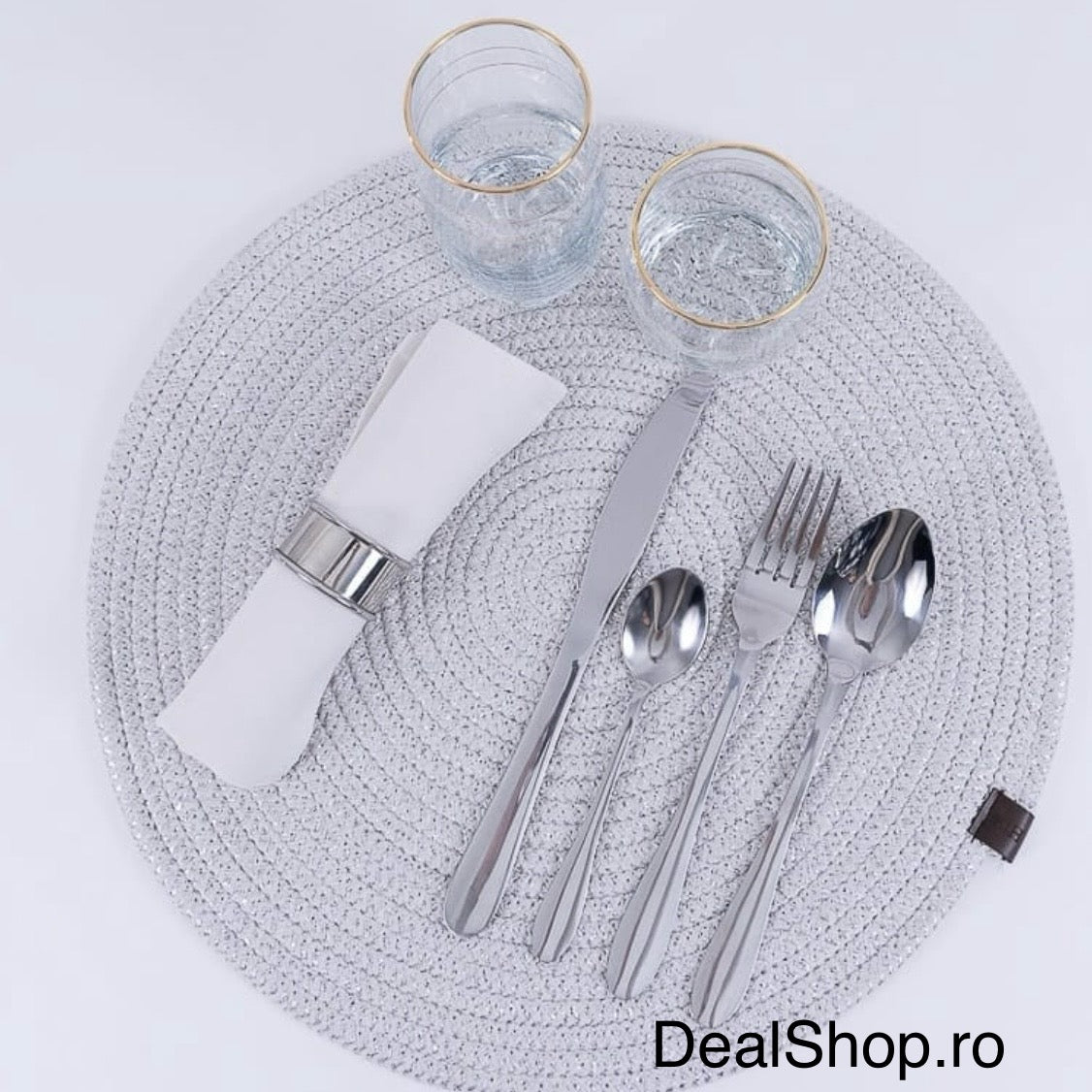 Set tacâmuri inox 24 piese pentru 6 persoane,cutie diplomat Cadoul ideal