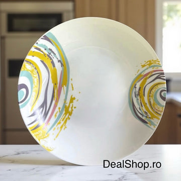Set 6 farfurii adânci opal Spiral 23 cm
