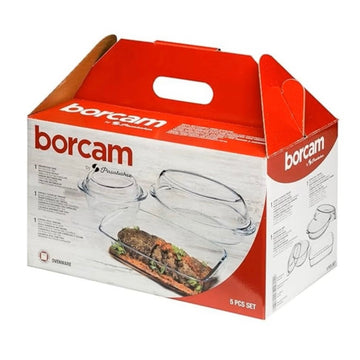 Set 5 Vase Termorezistente Borcam – 2.75 L / 2.25 L / 1.8 L - 159053