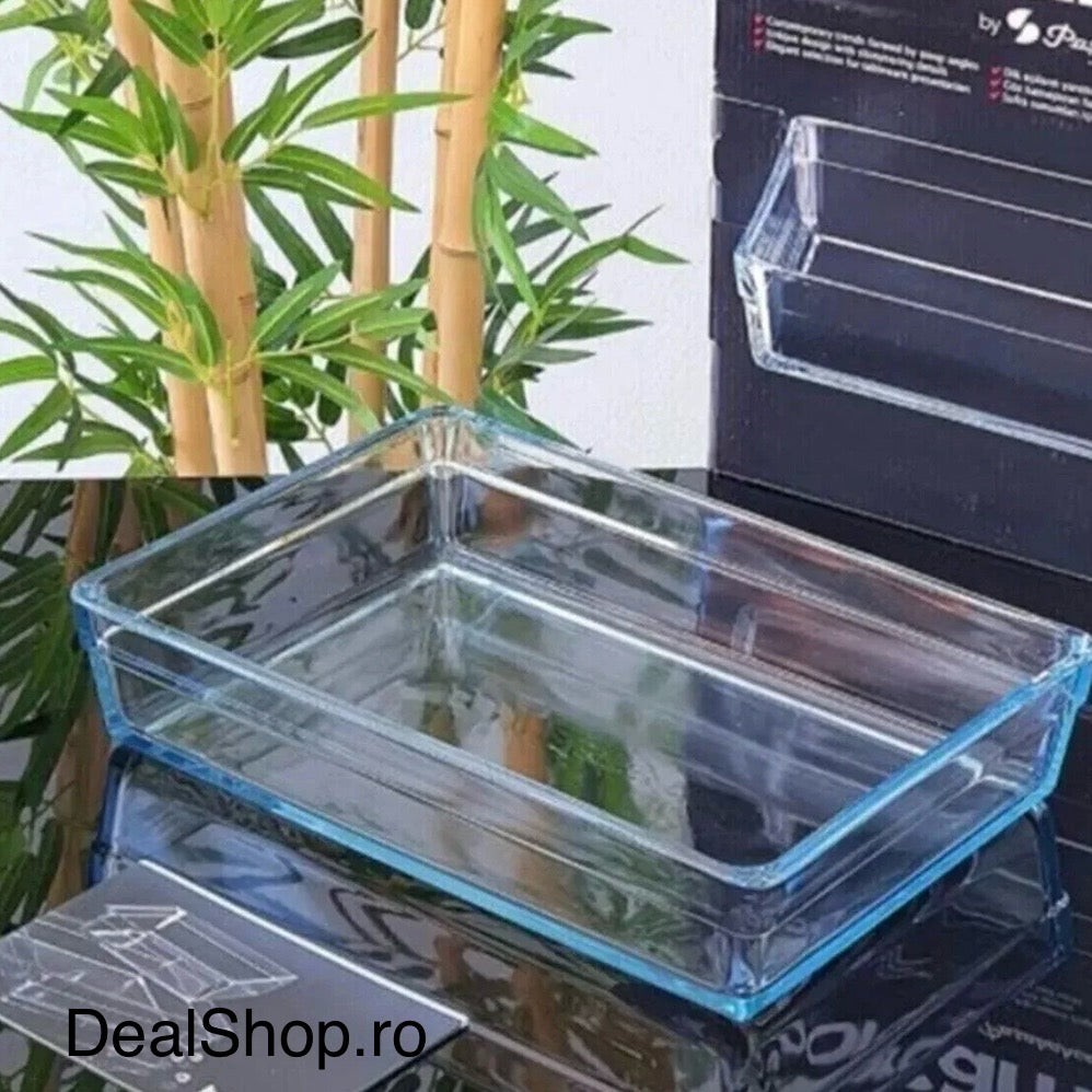 Vas Yena Dreptunghiular Borcam 4.35 L, 37x26 cm – Sticlă Termorezistentă 59334