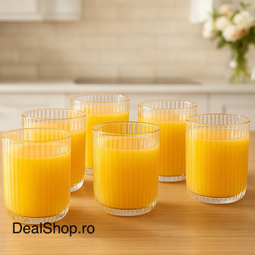 Set 12 pahare sticla 250 ml MANSOURA ALEX PERFECTE PT TERASA evenimente CADOUL PERFECT