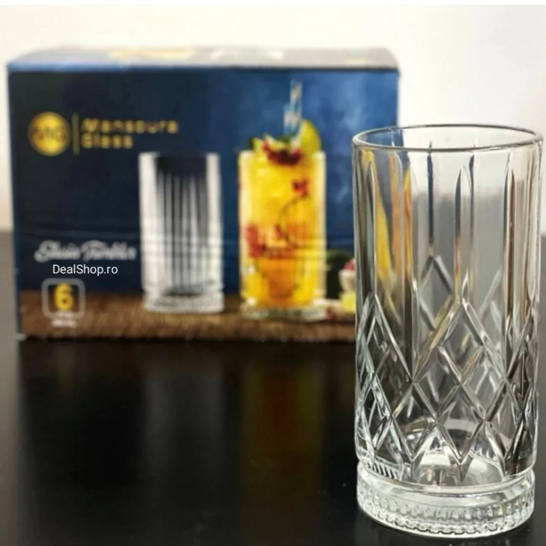 Set 12 pahare din sticla Mansoura Timeless 300 ml Design elegant și durabil Cadoul ideal
