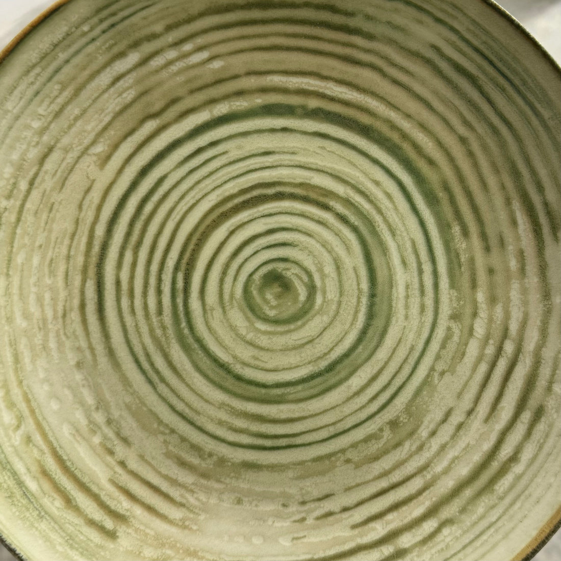 Serviciu de masă porțelan Verde Spiralat – 24 piese 6 persoane, farfurii + boluri 05 N