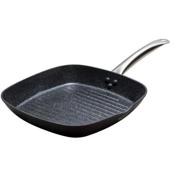 Brio Metallica Tigaie Grill Antiaderent Aluminiu Forjat Profesionala 28cm
