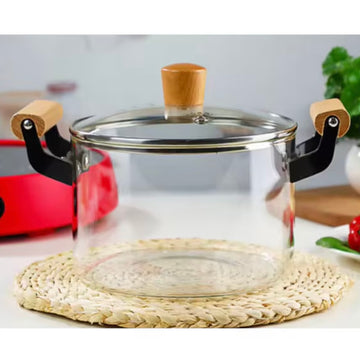 Cratita sticla borosilicata 2.5 L cu capac – rezistenta la temperaturi înalte ideală pentru gătit sănătos