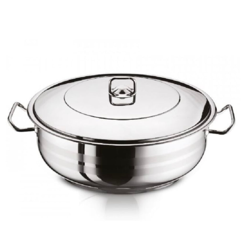 Cratita inox profesionala cu capac Gastro, fund dublu 29 litri 45 x 20 cm