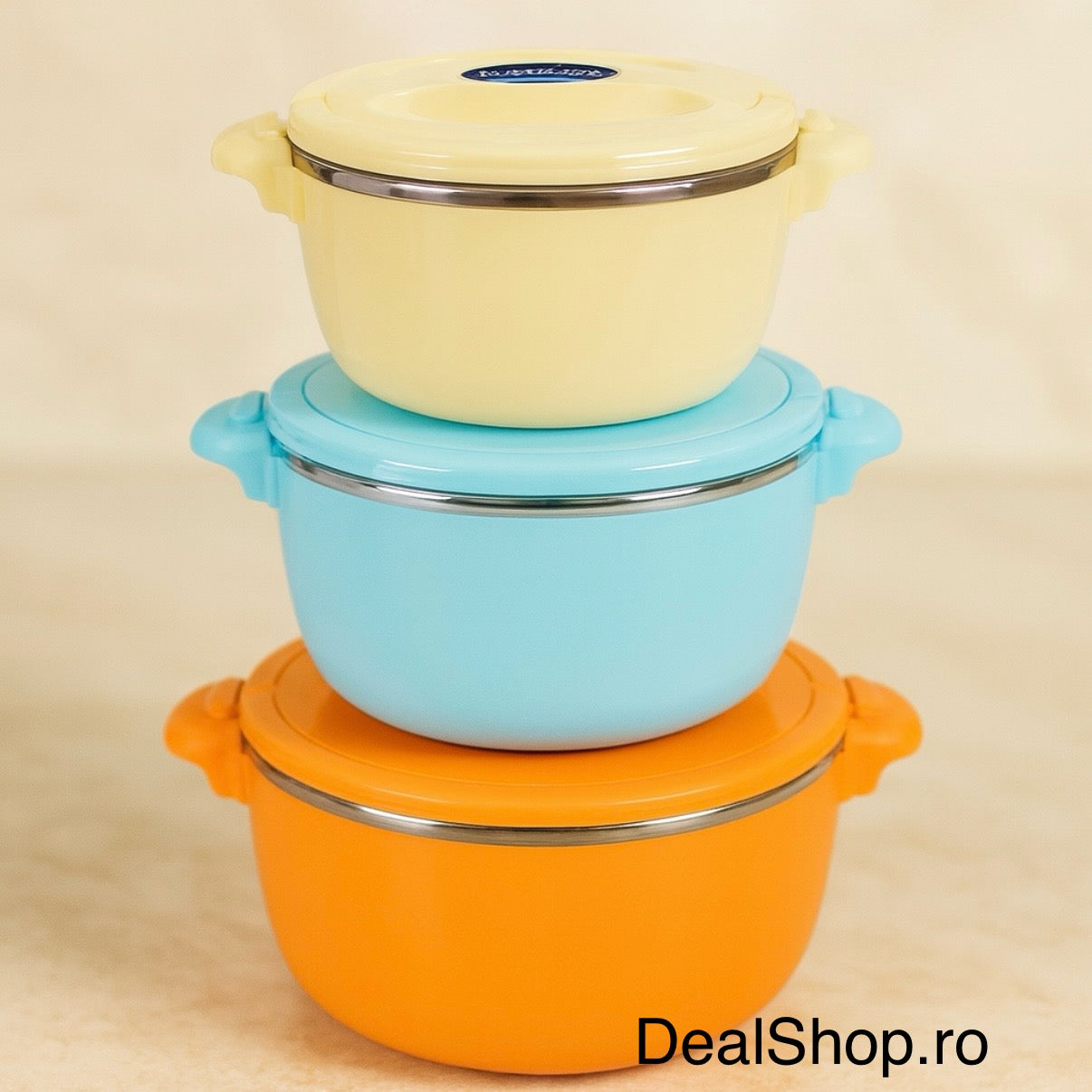 Set 3 caserole termice Heinner Art of Dining – 2 L, 4 L și 6 L, mențin temperatura mâncărurilor calde sau reci