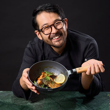 Tigaie wok cu capac Cooking by Heinner - Samurai Gourmet by Rikito Watanabe, invelis ceramic Inductie 20 x 7 cm