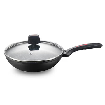 Tigaie inducție Royalty Line Ø 24 CM  2,2 litri înveliș marmură pentru toate sursele de caldura – neagră