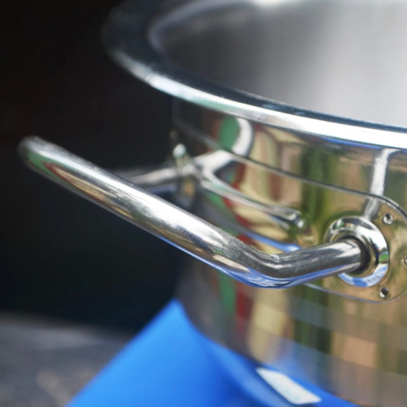 Cratita inox profesionala cu capac Gastro, fund dublu 13,5 litri 36 x 14 cm