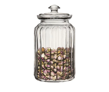 Borcan din sticla cu capac 1500 ml Viva– design elegant ideal pentru depozitare biscuiți bezele bomboane sau ingrediente de bucătărie 96394
