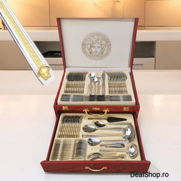 Set tacamuri 12 persoane Versace 72 piese otel inoxidabil Bachmayer BM-7881