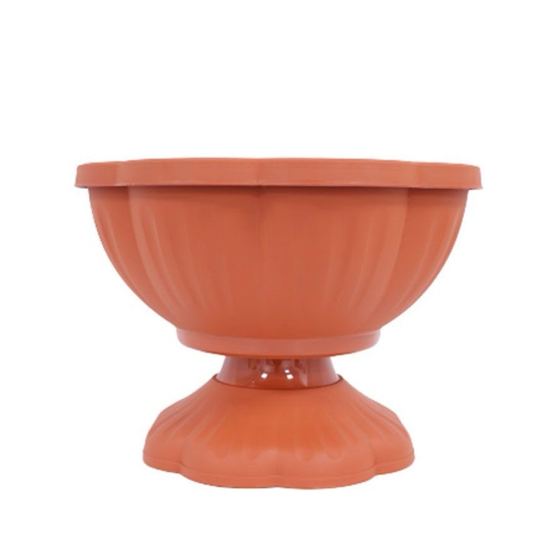 Ghiveci cu picior Sterk-MCT 32 cm Plastic Maro