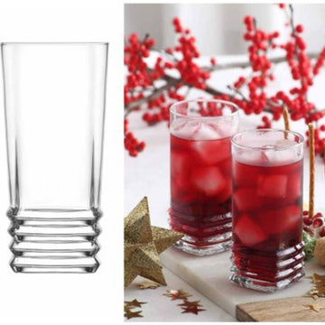 Set 6 pahare Apa Suc bere vin sticla Lav Elegan 335 ml terasa piscina evenimente