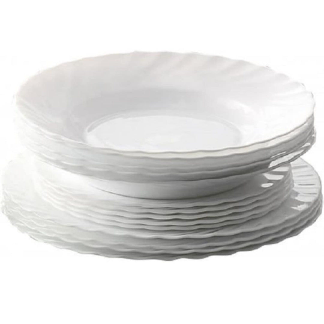 Serviciu 6 persoane de Masa CoK Titan 18 Piese Opal Alb Simplu Eleganta și Funcționalitate