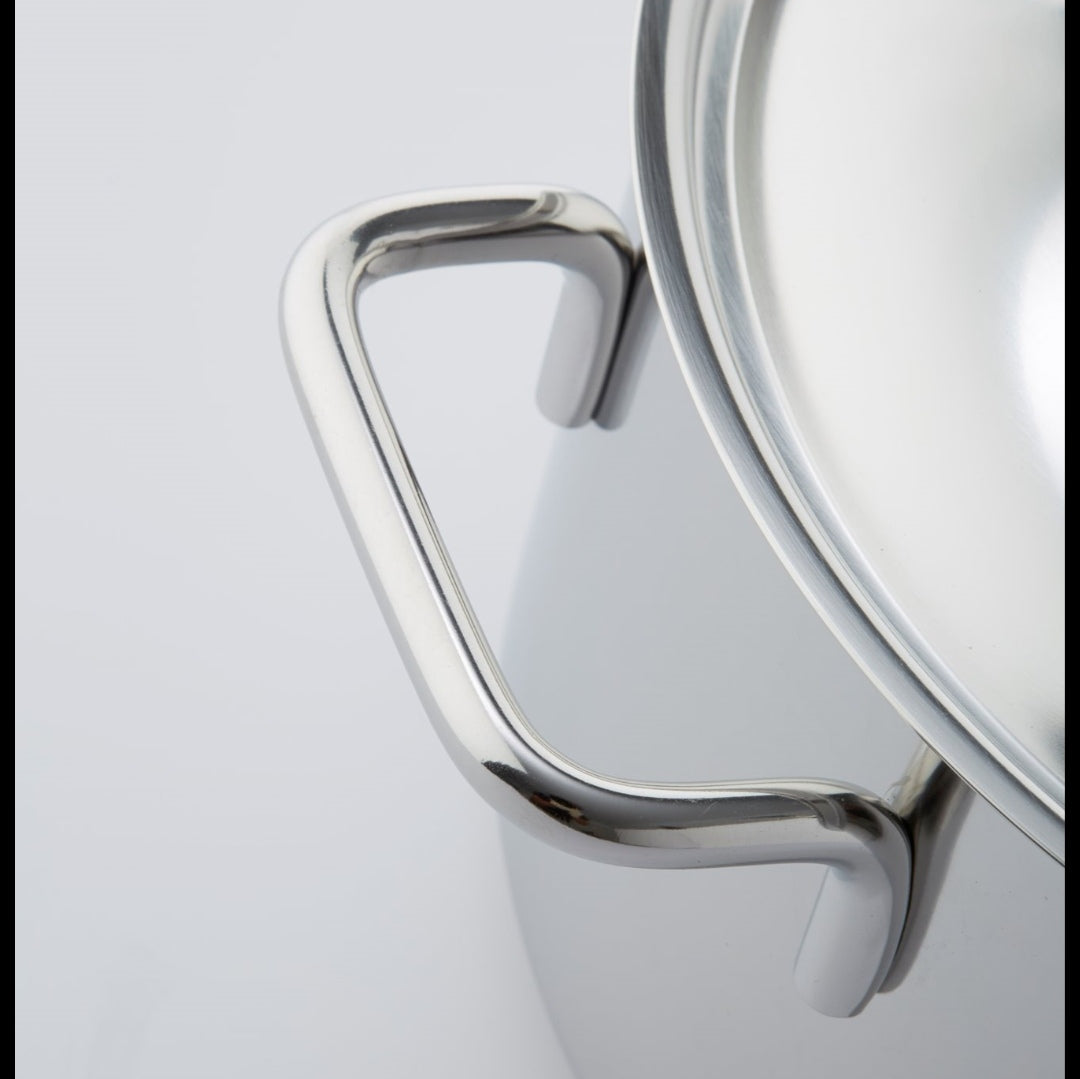 Oala inox 26 litri cu capac sticla 36 x 27 cm Bachmayer BM-3627 gătit profesional
