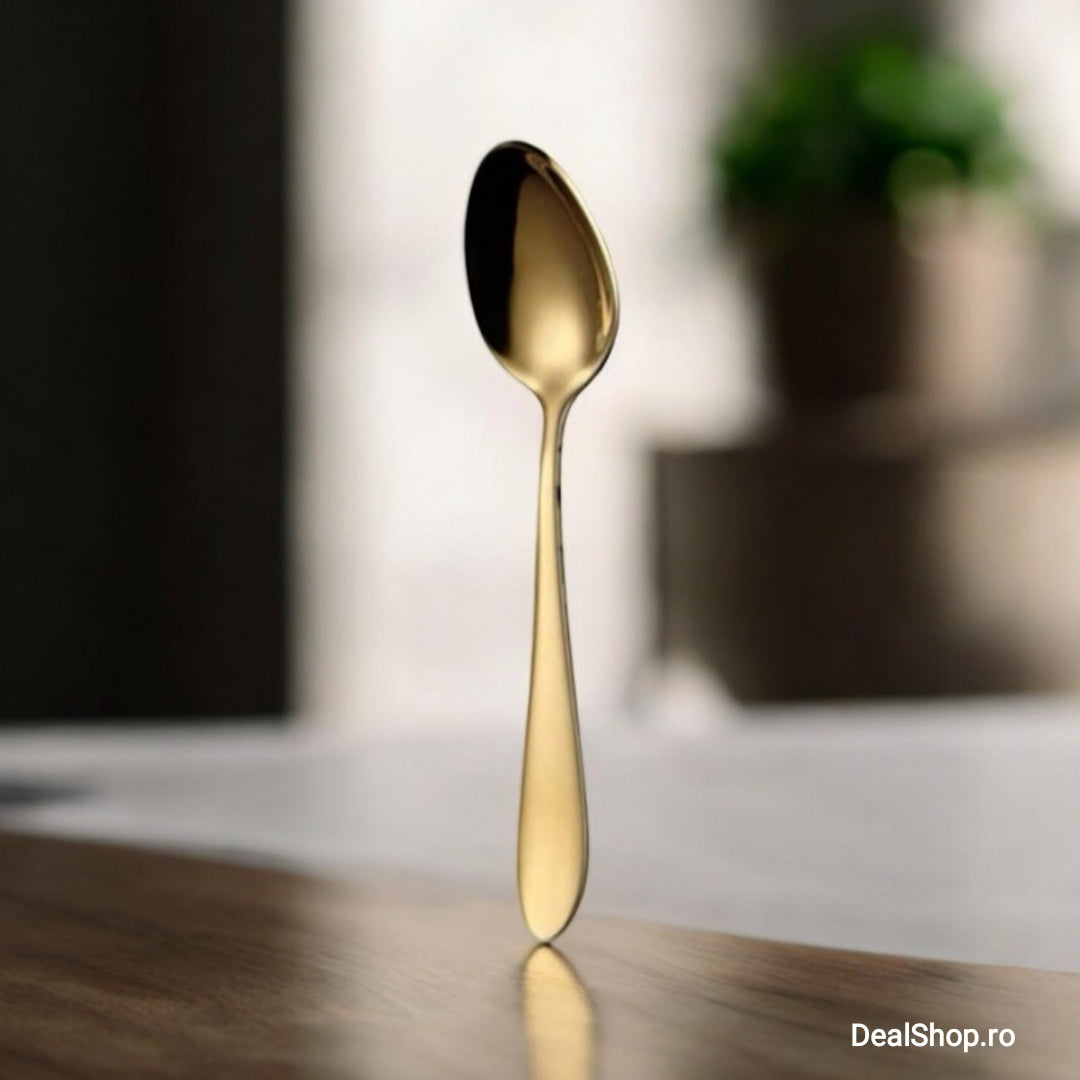 SET 12 LINGURITE INOX AURII DELUXE GOLD