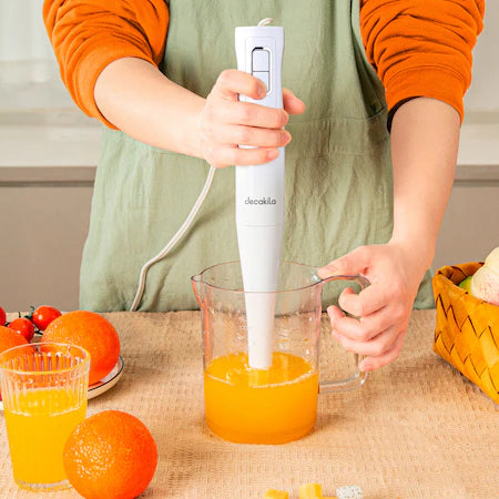 Blender de mana Decakila, 250 W, 2 viteze, Alb