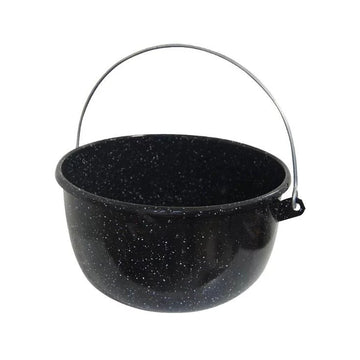 Ceaun 7 litri emailat negru  26 cm Gateste sanatos traditional
