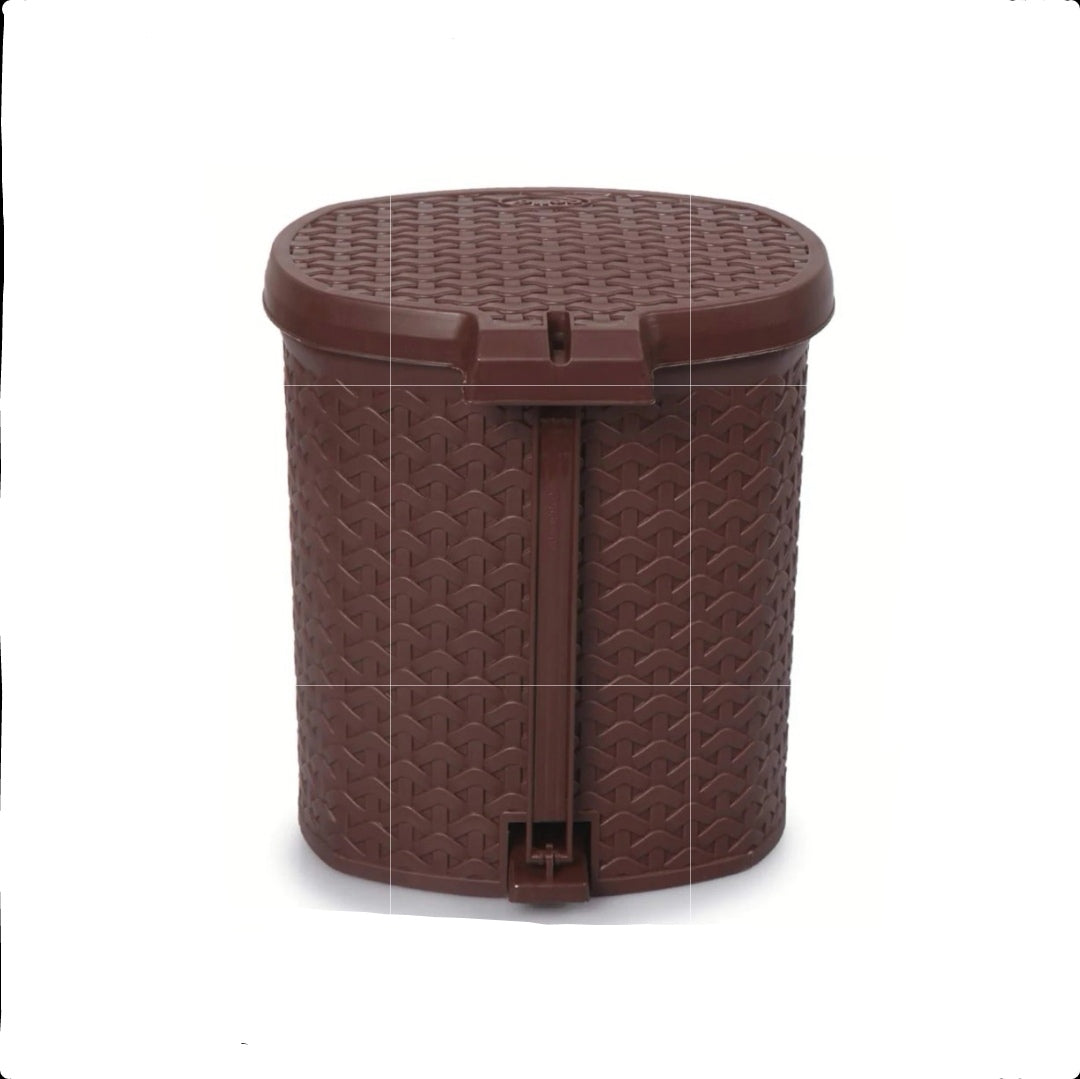 Cos gunoi cu pedala ratan maro 10 litri