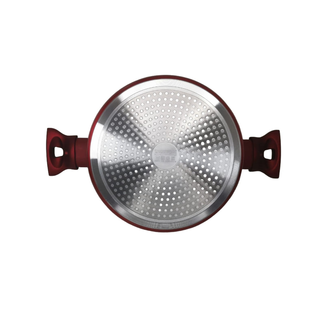 Cratita cu capac 2,1 litri invelis de marmura Royalty Line, Red