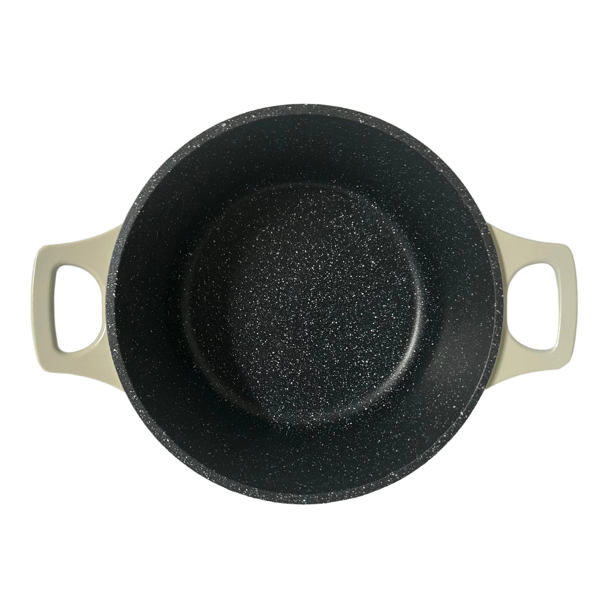 Cratita cu Capac 2,5 L Invelis de Marmura, Royalty Line, Alb