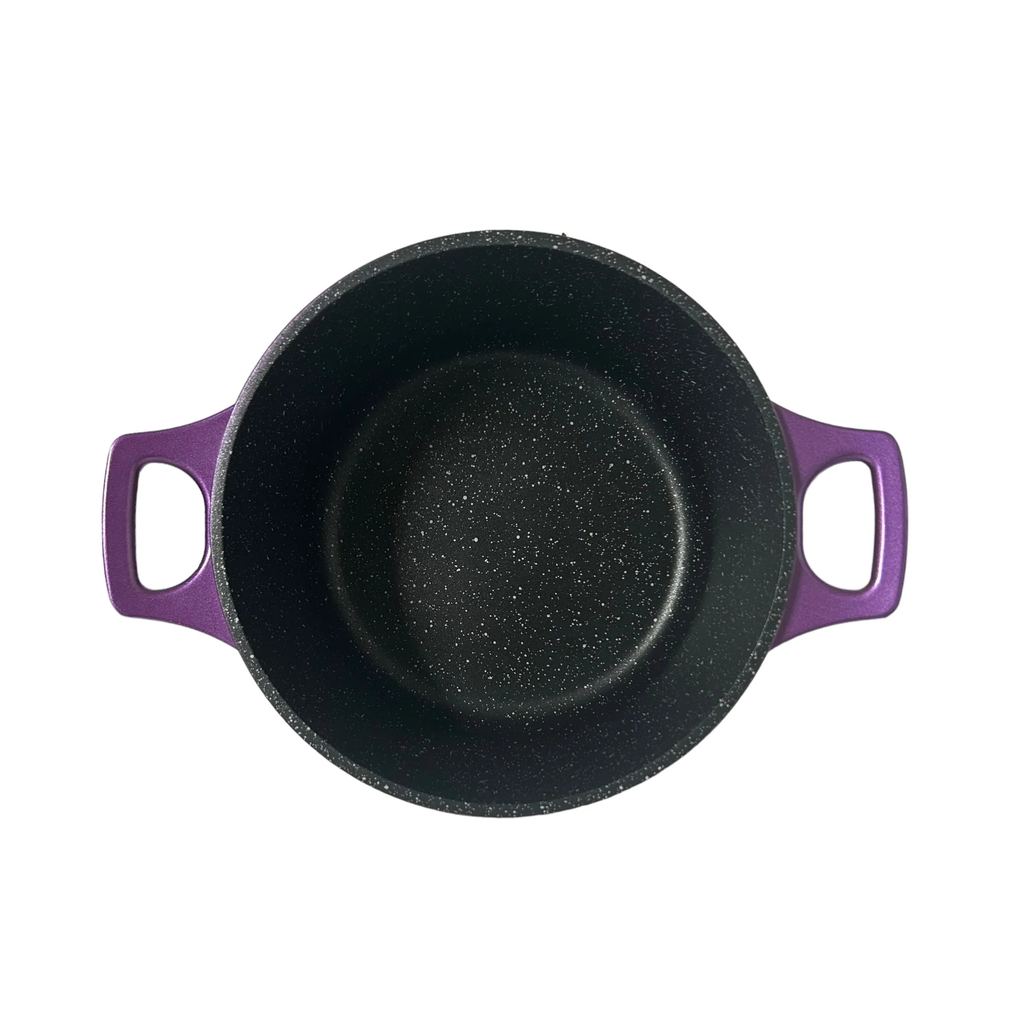 Cratita cu Capac 2,5 L Invelis de Marmura, Royalty Line, Mov
