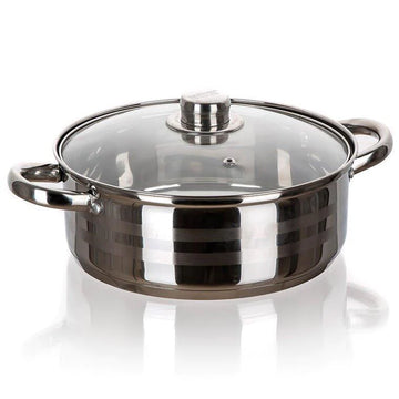 Cratita 5,8 litri inox fund multistrat cu capac de sticla Royalty Line RL-SP6-SP7 GATESTE SANATOS