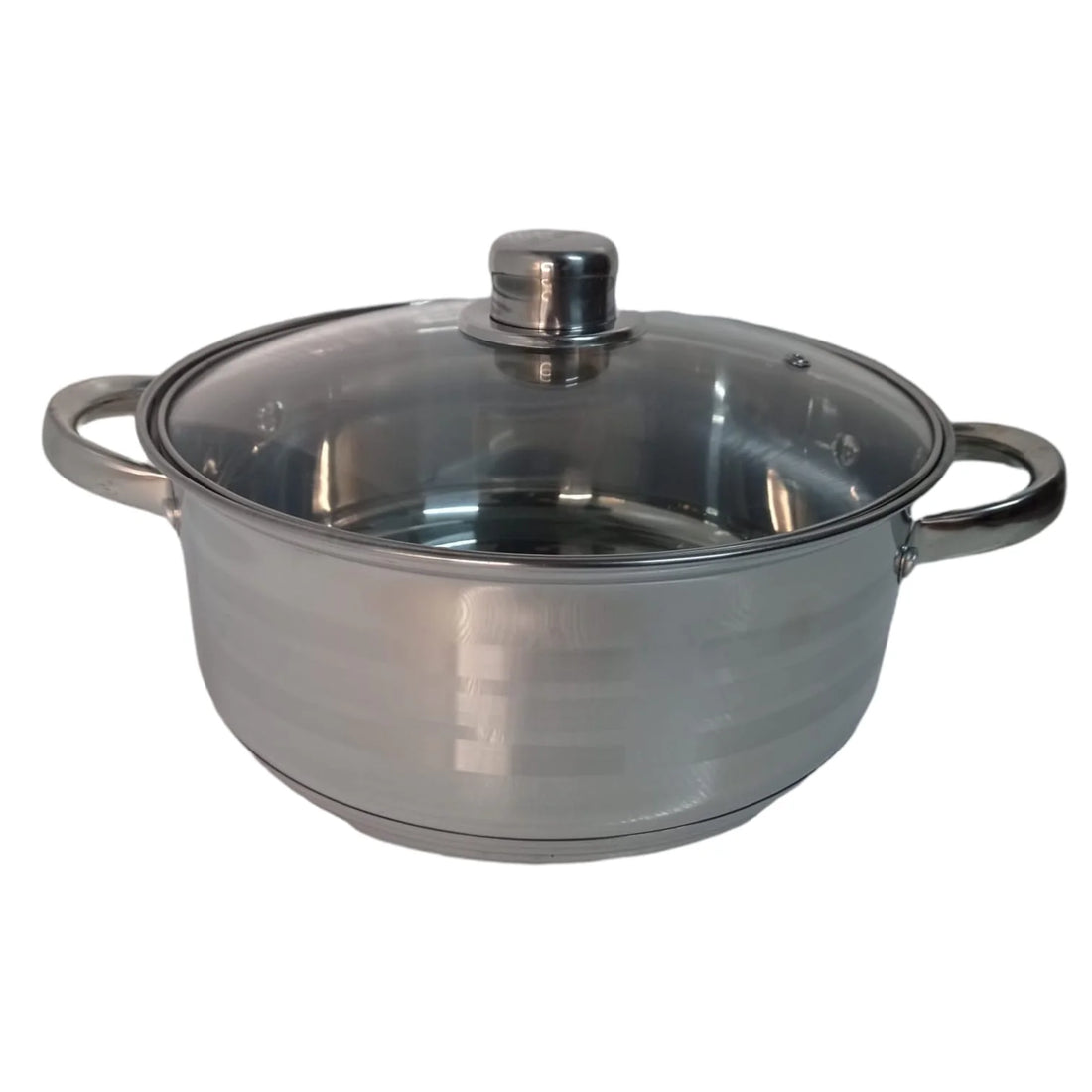 Cratita 9 litri joasa inox cu capac de sticla Fund multistrat Royalty Gatire Eficientă Gateste sanatos și gustos SP6-SP7
