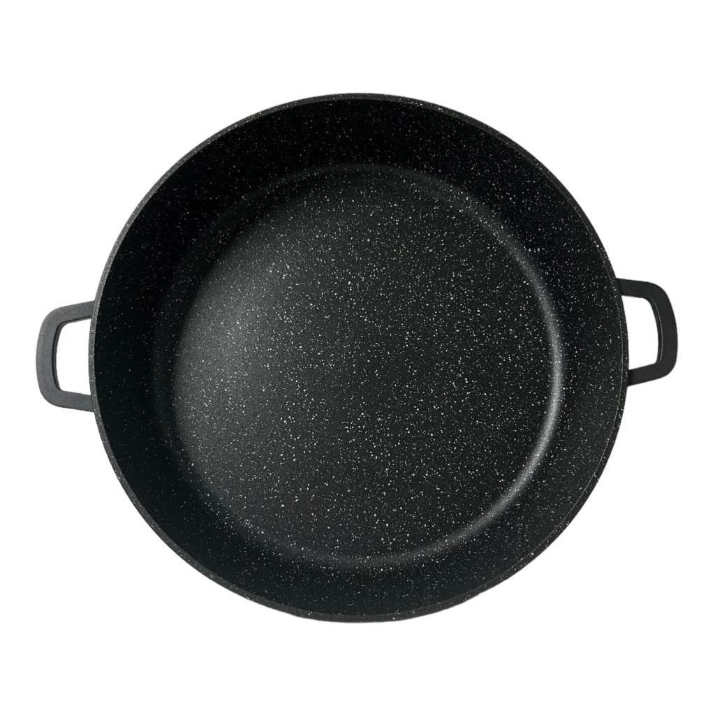 Cratita joasa cu Invelis de marmura capac sticla 36 cm RL-BR36ML 7 litri Royalty Line