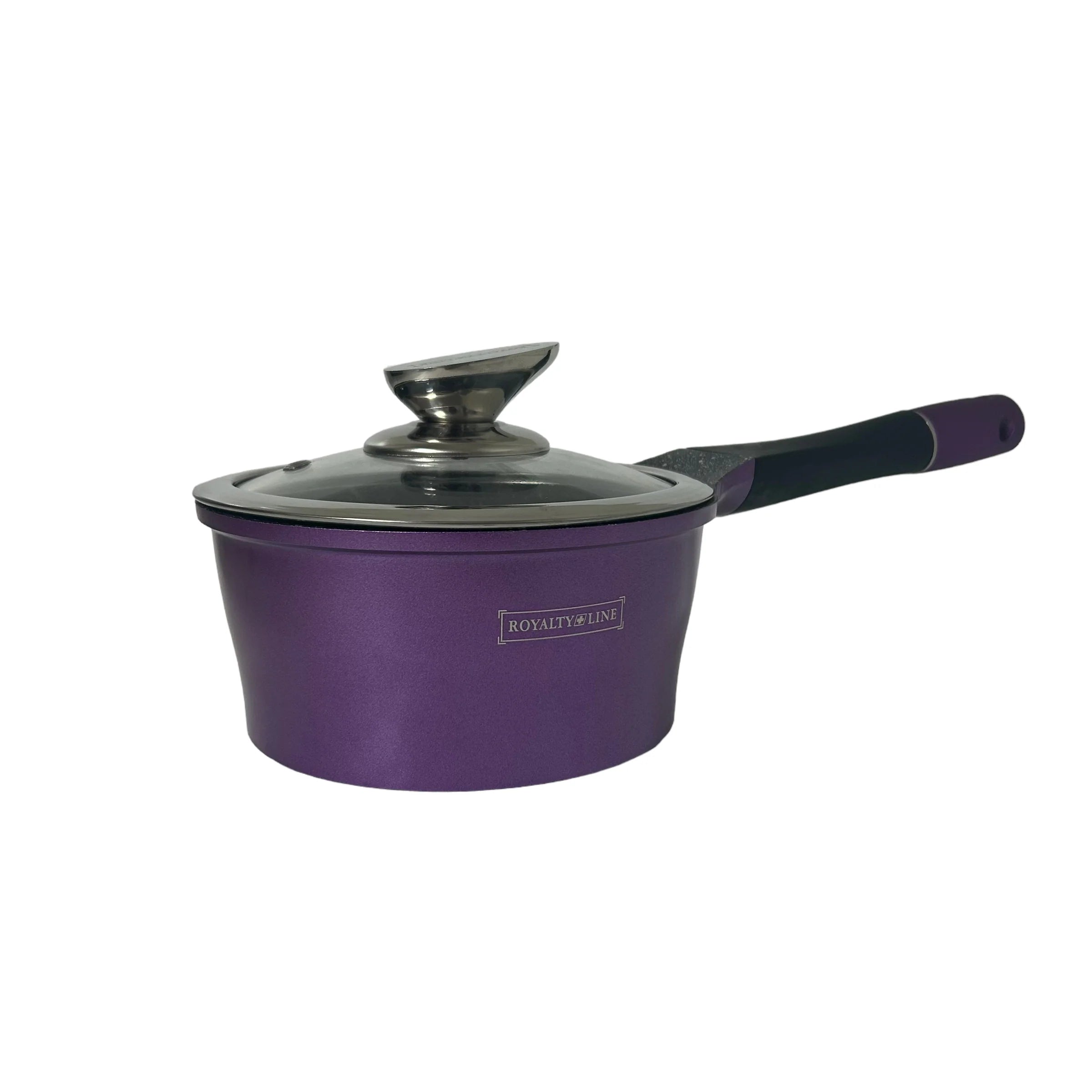 Cratita sos cu invelis de marmura si capac sticla 16×7.8 cm 1,2 l Royalty line, Mov