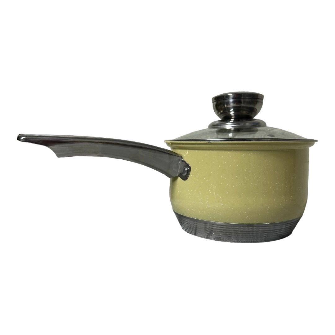 Cratita sos Inox 2,1 litri cu capac sticla Royalty Line, Crem