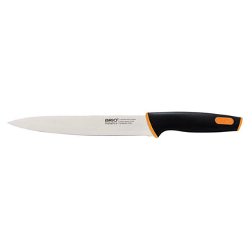 Cutit  20 cm antialunecare otel inoxidabil pentru feliat Brio Metallica maner ergonomic
